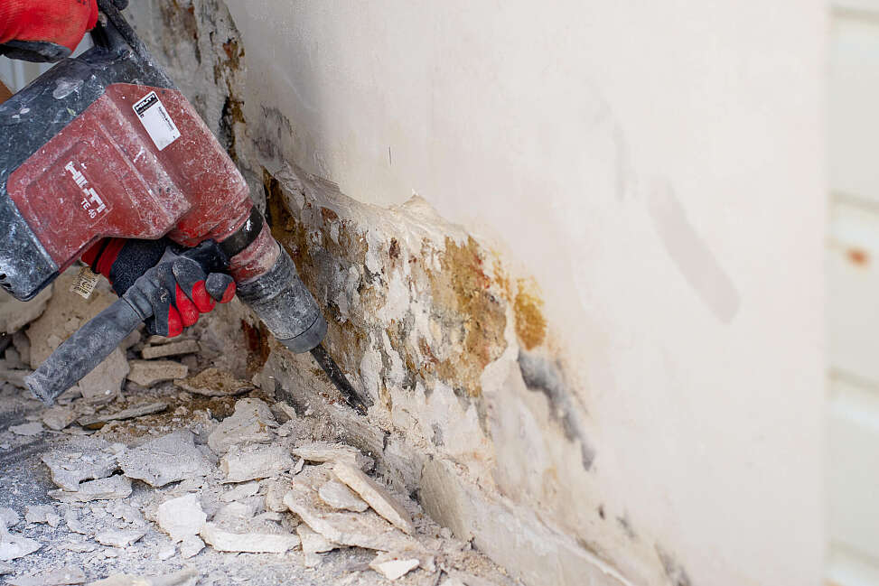 aqua protect vochtbestrijding afkappen van muren voor injectie met aqua creme