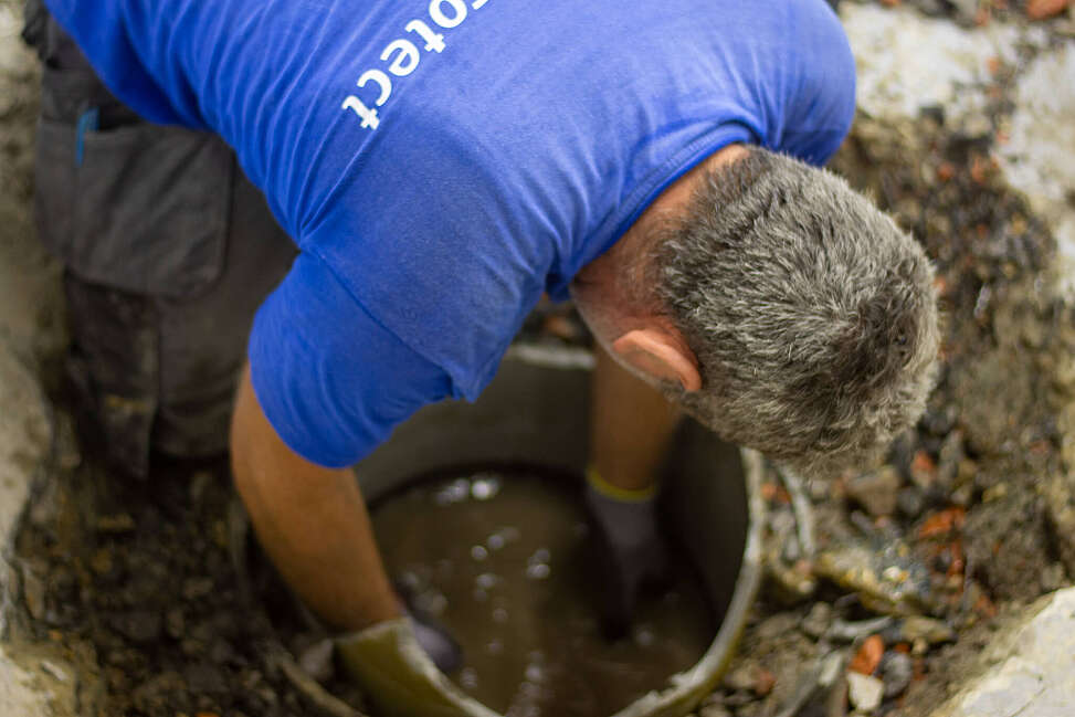 aqua protect vochtbestrijding kelderdrainage in natte kelder 008