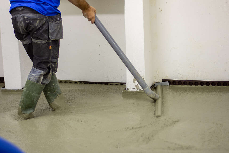 Stap 6: nieuwe vloerplaat uit beton gieten